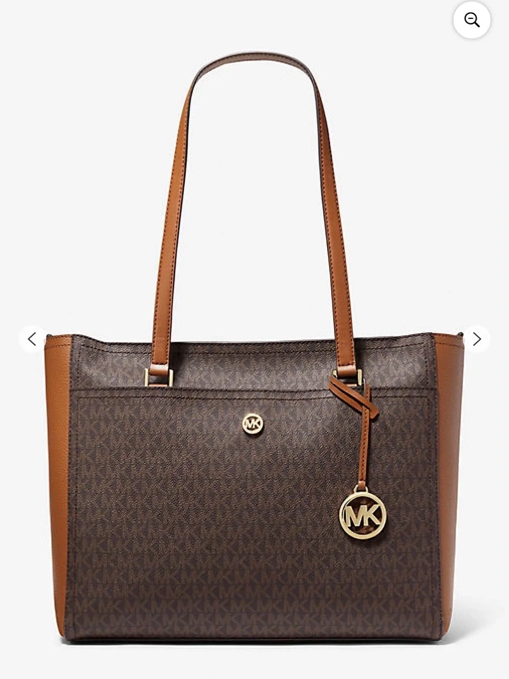 Michael Kors Brown and Tan Logo Tote
